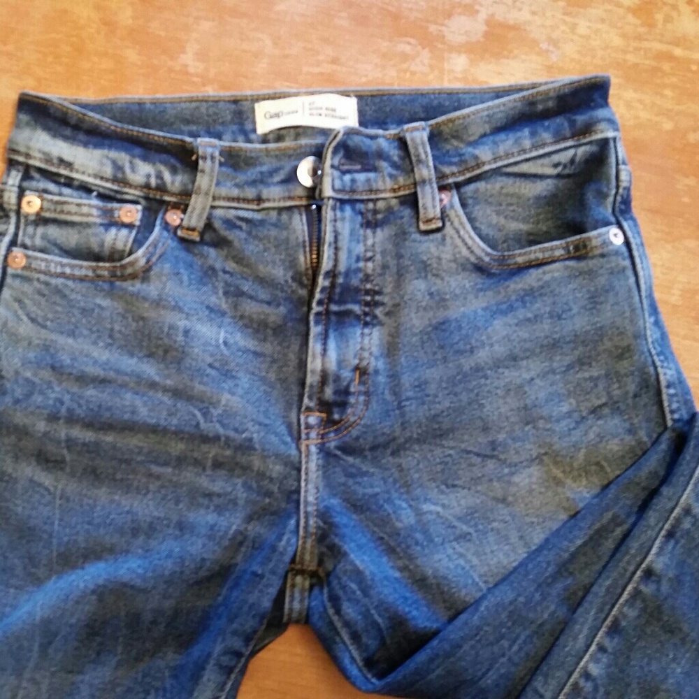 Gap high rise straight skinny jean